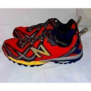 New Balance Men's Running Shoes Mt710  Red Black Yellow Trail Running Shoe 14.5
